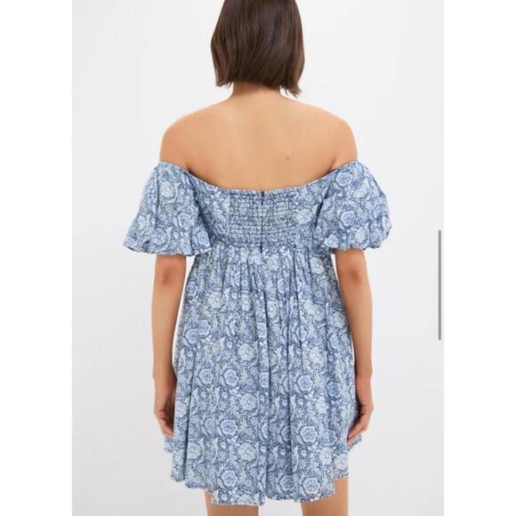 English Factory Blue Medallion Floral Olympia Mini Dress NWT Small S Tuckernuck - Picture 5 of 9